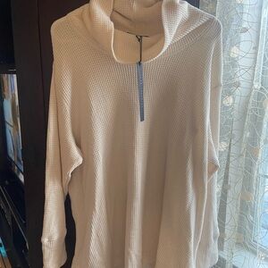 Elegant Cream Cowl Neck Sweater by Jane + Delaney
